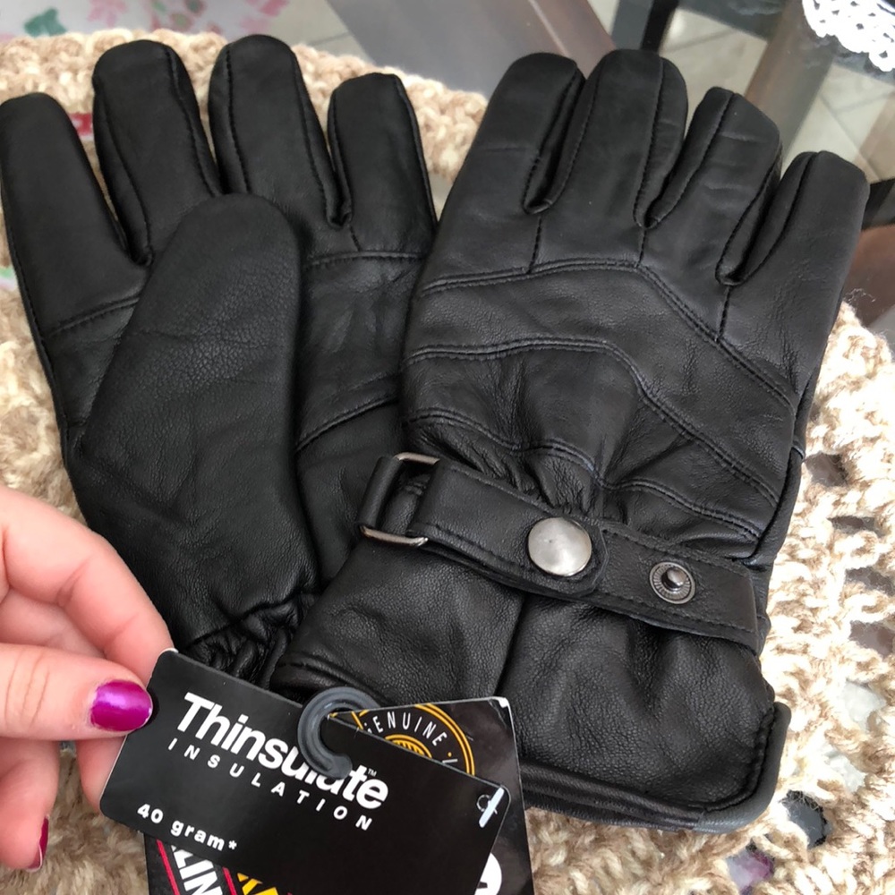 Men’s Black Leather Gloves